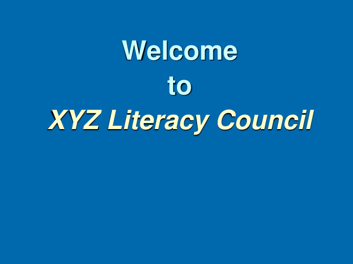 to xyz literacy council