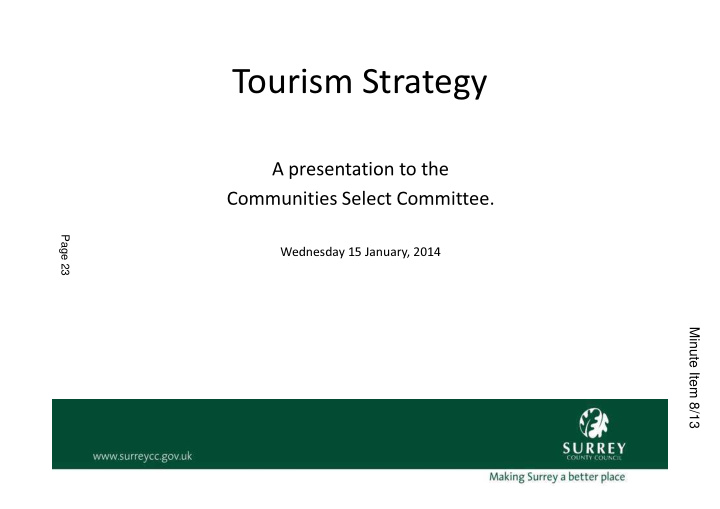 tourism strategy