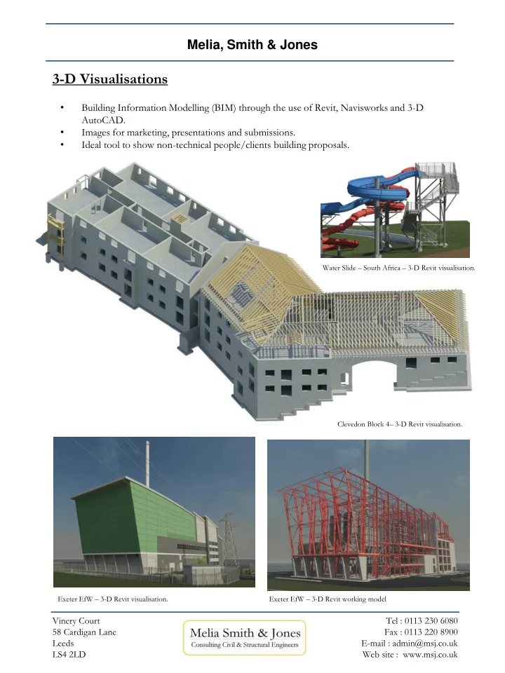 melia smith jones 3 d visualisations exeter efw 3 d revit