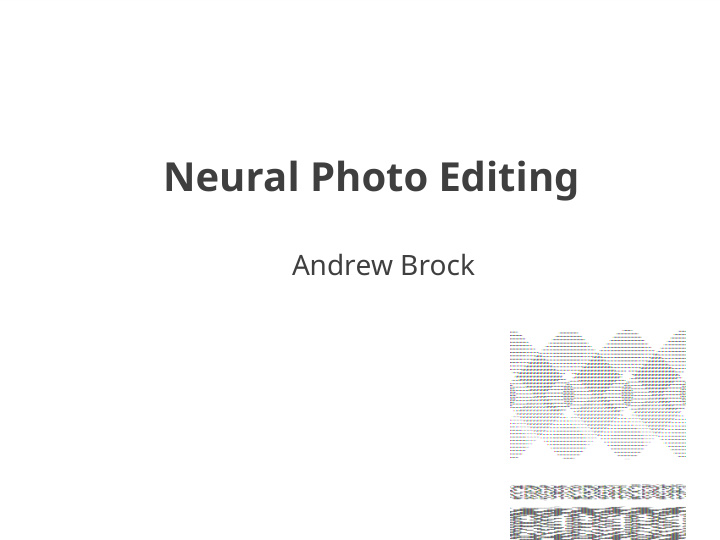 neural photo editing