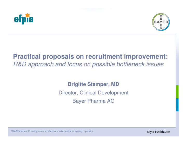 practical proposals on recruitment improvement