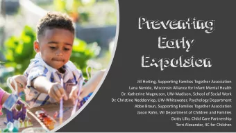 Jill Hoiting, Supporting Families Together Association  Lana Nenide, Wisconsin Alliance for Infant