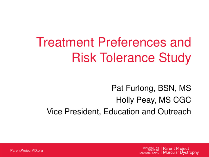 risk tolerance study