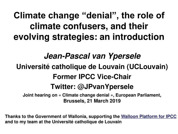 climate change denial the role of
