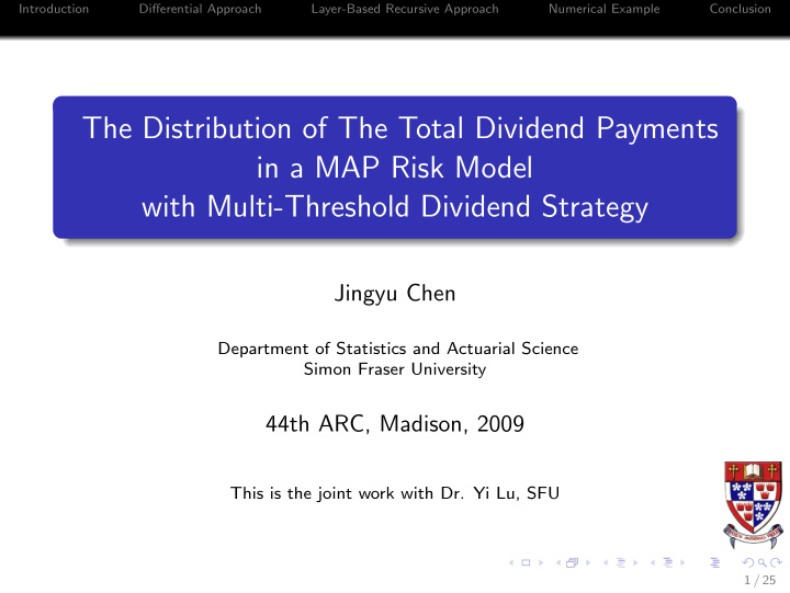 the distribution of the total dividend payments in a map