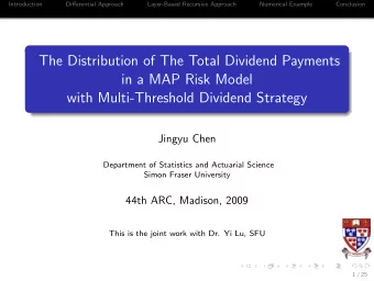 The Distribution of The Total Dividend Payments  in a MAP Risk Model  with Multi-Threshold Dividend