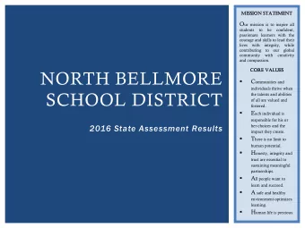 SCHOOL DISTRICT  the talents and abilities  of all are valued and fostered.   E ach individual