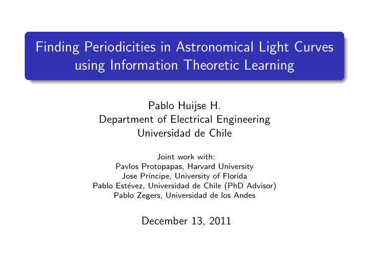 finding periodicities in astronomical light curves using
