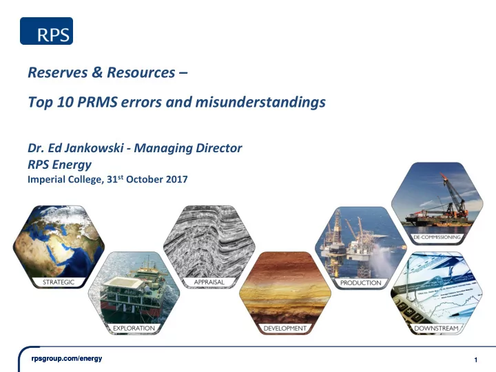 reserves resources top 10 prms errors and