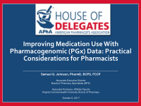 pharmacogenomic pgx data practical