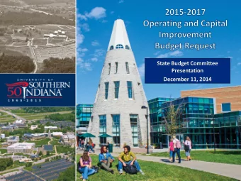 State Budget Committee  Presentation  December 11, 2014  9,364 Students Enrolled Fall 2014  84% of