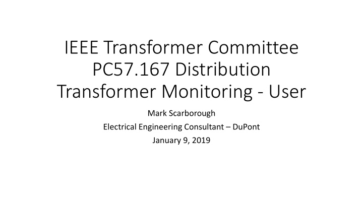 ieee transformer committee pc57 167 distribution