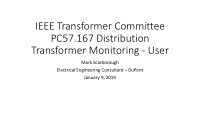 ieee transformer committee pc57 167 distribution