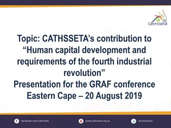 Overview of CATHSSETA  The Culture, Art, Tourism, Hospitality, and Sport Sector Education and