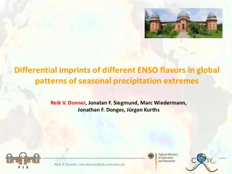 Differential imprints of different ENSO flavors in global  patterns of seasonal precipitation