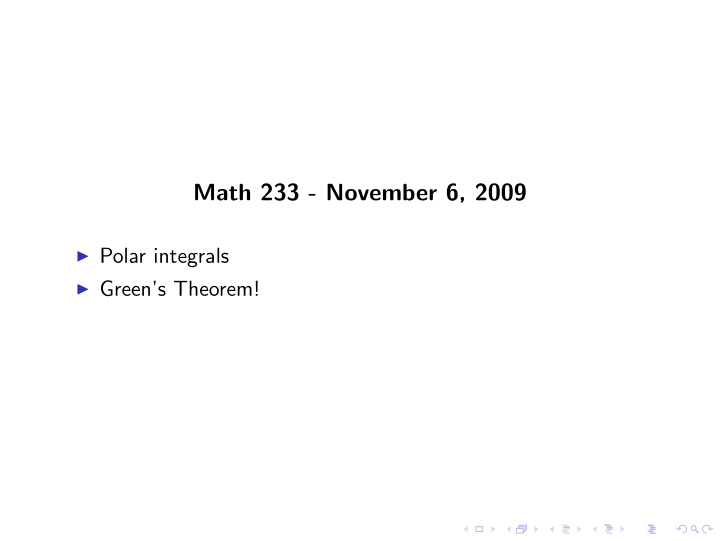 math 233 november 6 2009