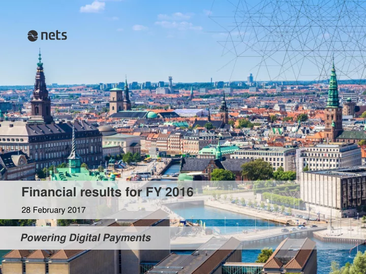 financial results for fy 2016