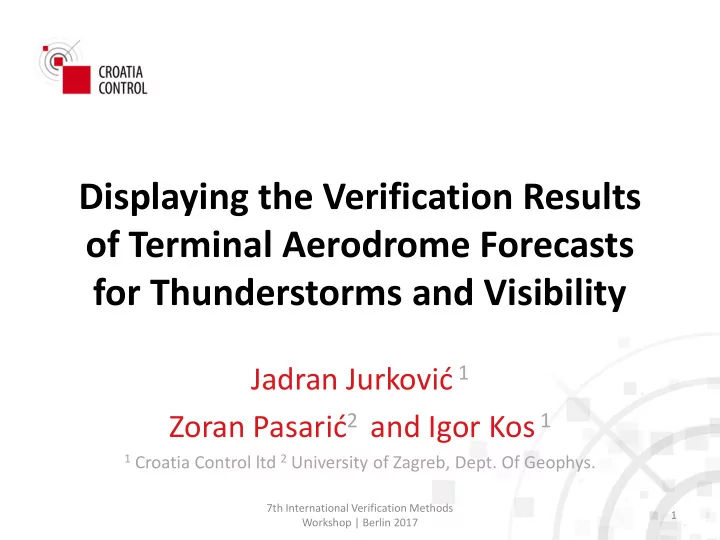 of terminal aerodrome forecasts