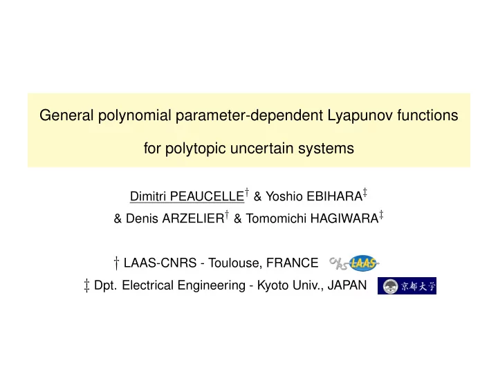 let an uncertain lti system x a x