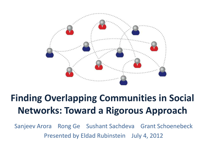 networks toward a rigorous approach