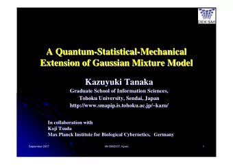 A Quantum-  -Statistical  Statistical-  -Mechanical  Mechanical  A Quantum  Extension of Gaussian