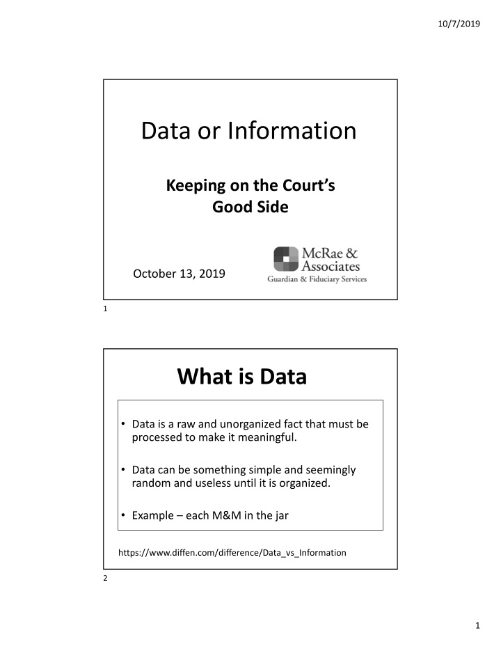 data or information