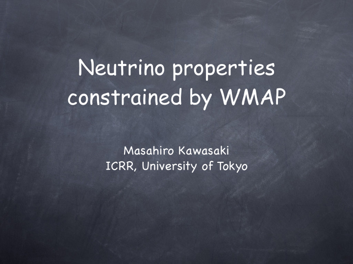 neutrino properties constrained by wmap