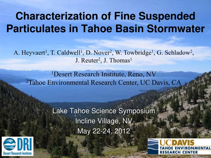 characterization of fine suspended