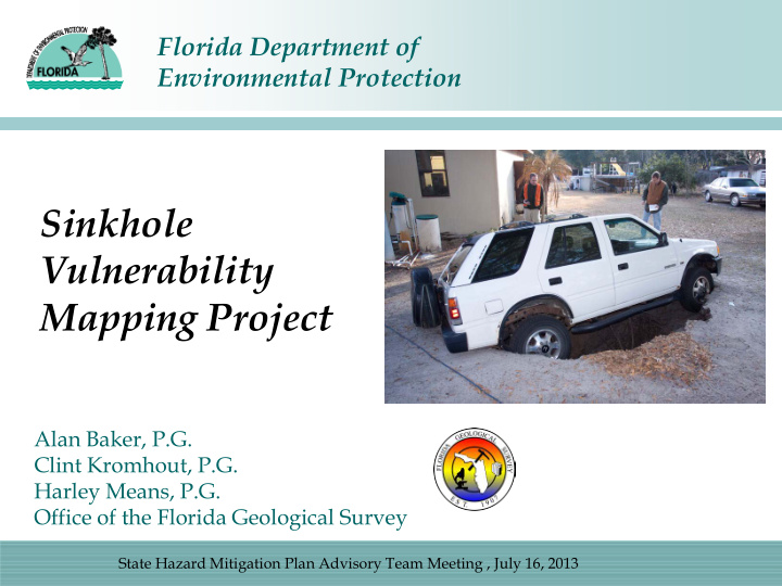 sinkhole vulnerability mapping project