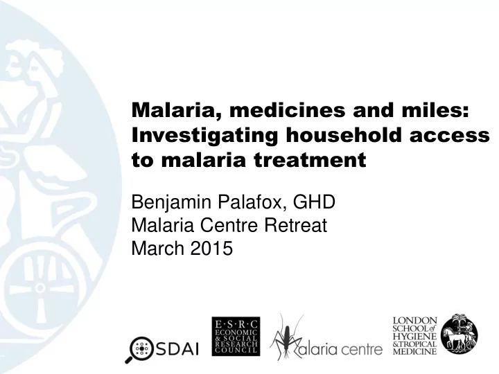 investigating household access