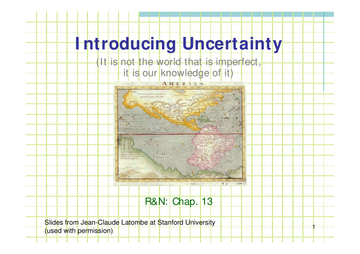 i ntroducing uncertainty