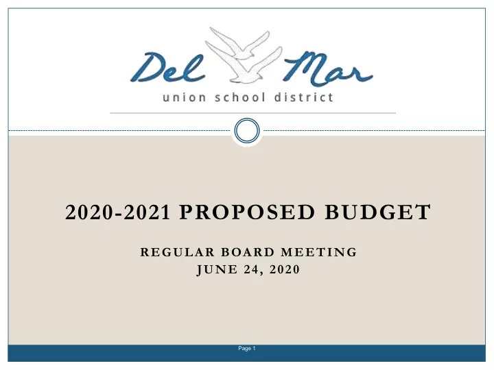 2020 2021 proposed budget