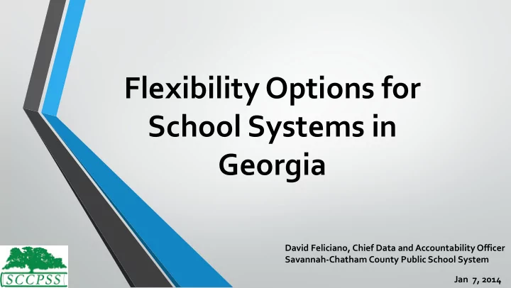 flexibility options for school systems in georgia
