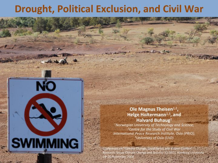 drought political exclusion and civil war
