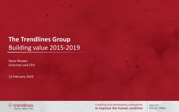 the trendlines group