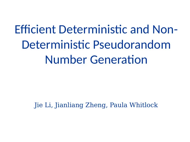 effjcient deterministjc and non deterministjc