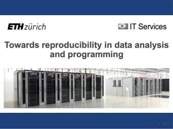 1 / 81  1 / 81  About me  Dr. Uwe Schmitt  Work for Scientific IT Services (SIS)  Scientific