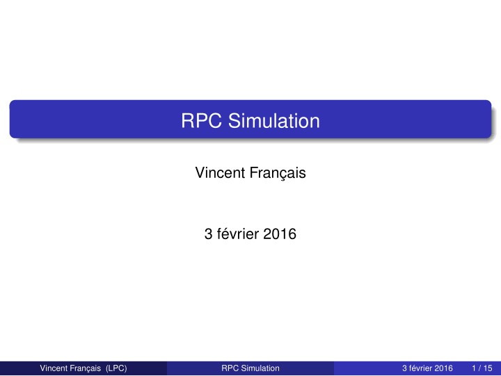 rpc simulation