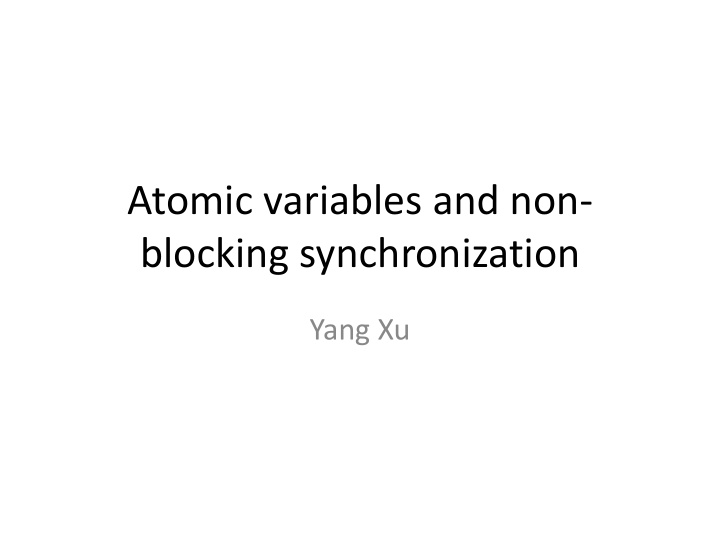 blocking synchronization