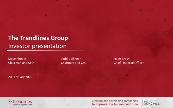the trendlines group