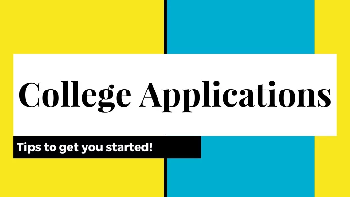 college applications
