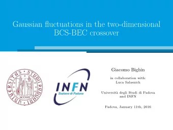 Gaussian fluctuations in the two-dimensional  BCS-BEC crossover  Giacomo Bighin  in collaboration