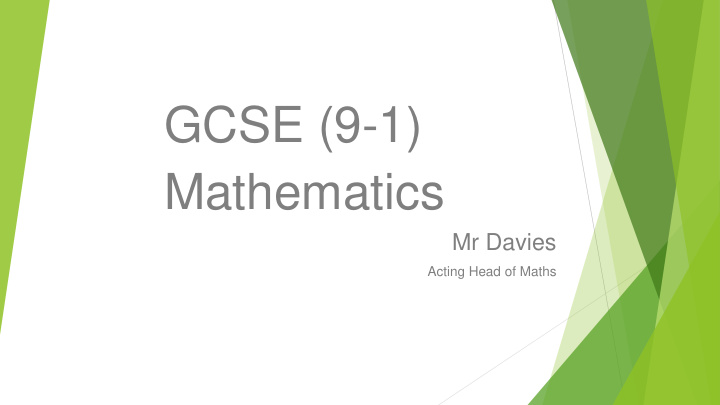 gcse 9 1 mathematics