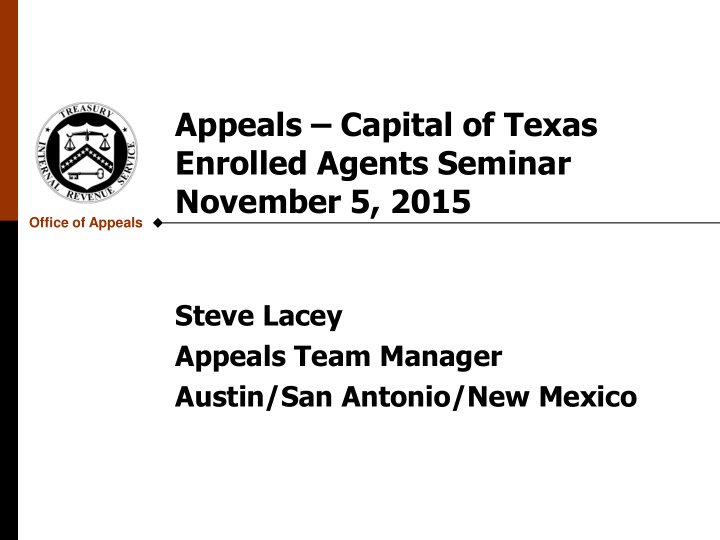 appeals capital of texas enrolled agents seminar november