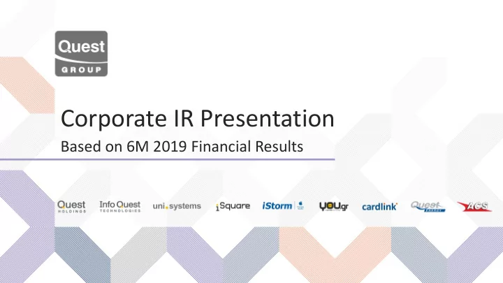 corporate ir presentation