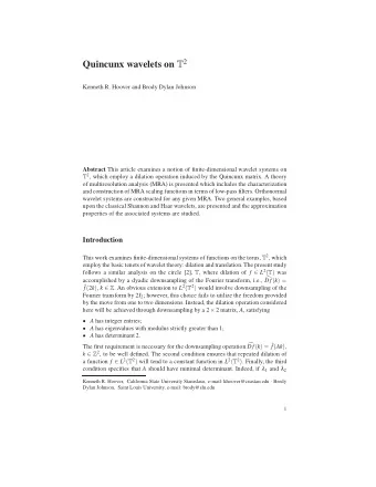 1 Preliminaries As mentioned in the previous section, the matrix A plays two roles in the
