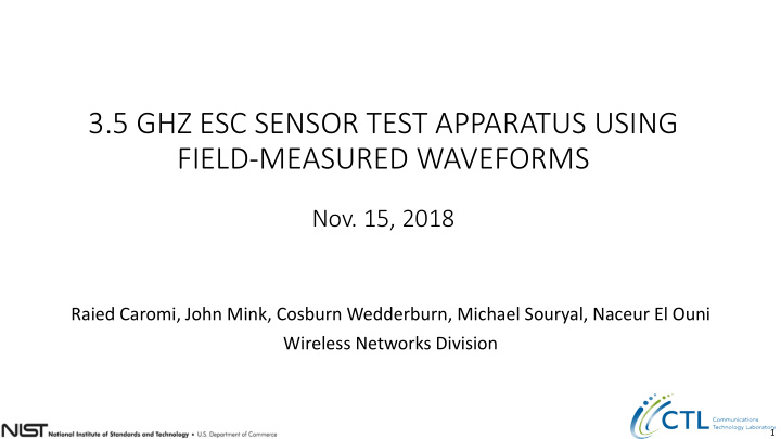 3 5 ghz esc sensor test apparatus using field measured