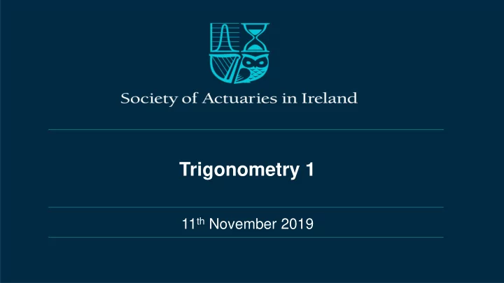 trigonometry 1