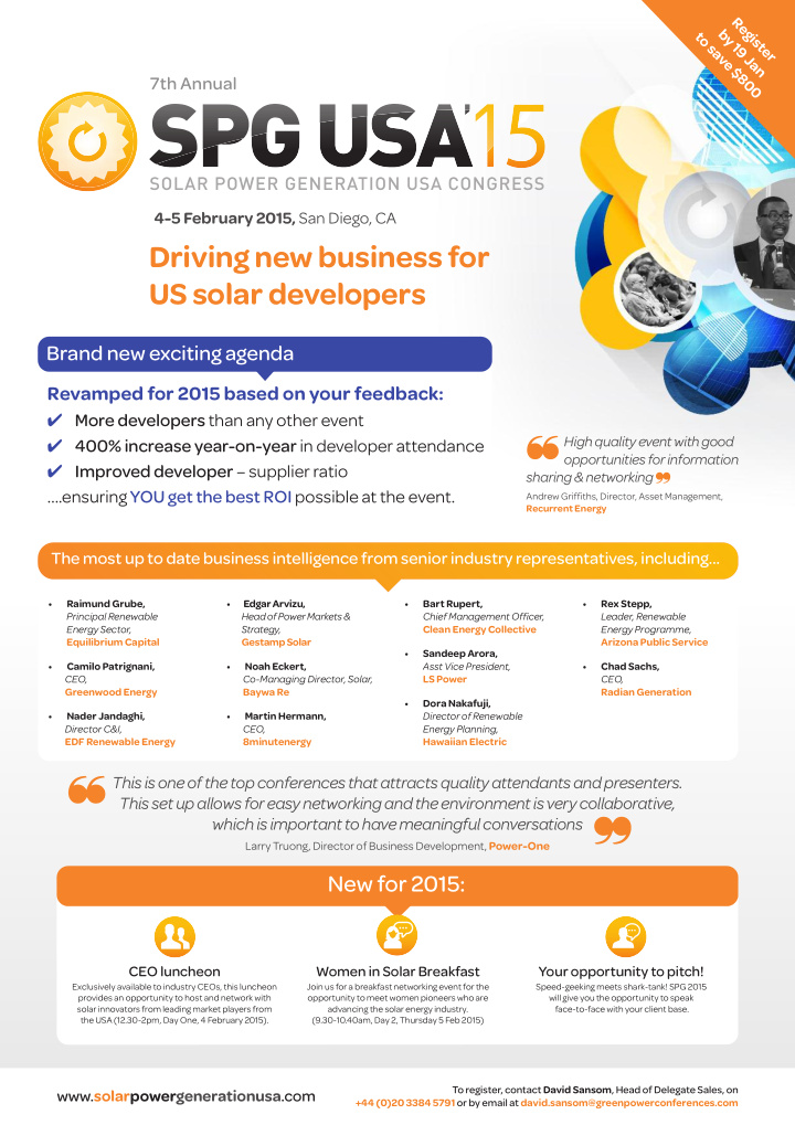 driving new business for us solar developers
