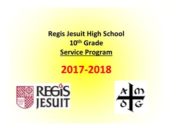 2017  2018 Service Office Coach Mattacchione  Service Director  amattacchione@regisjesuit.com